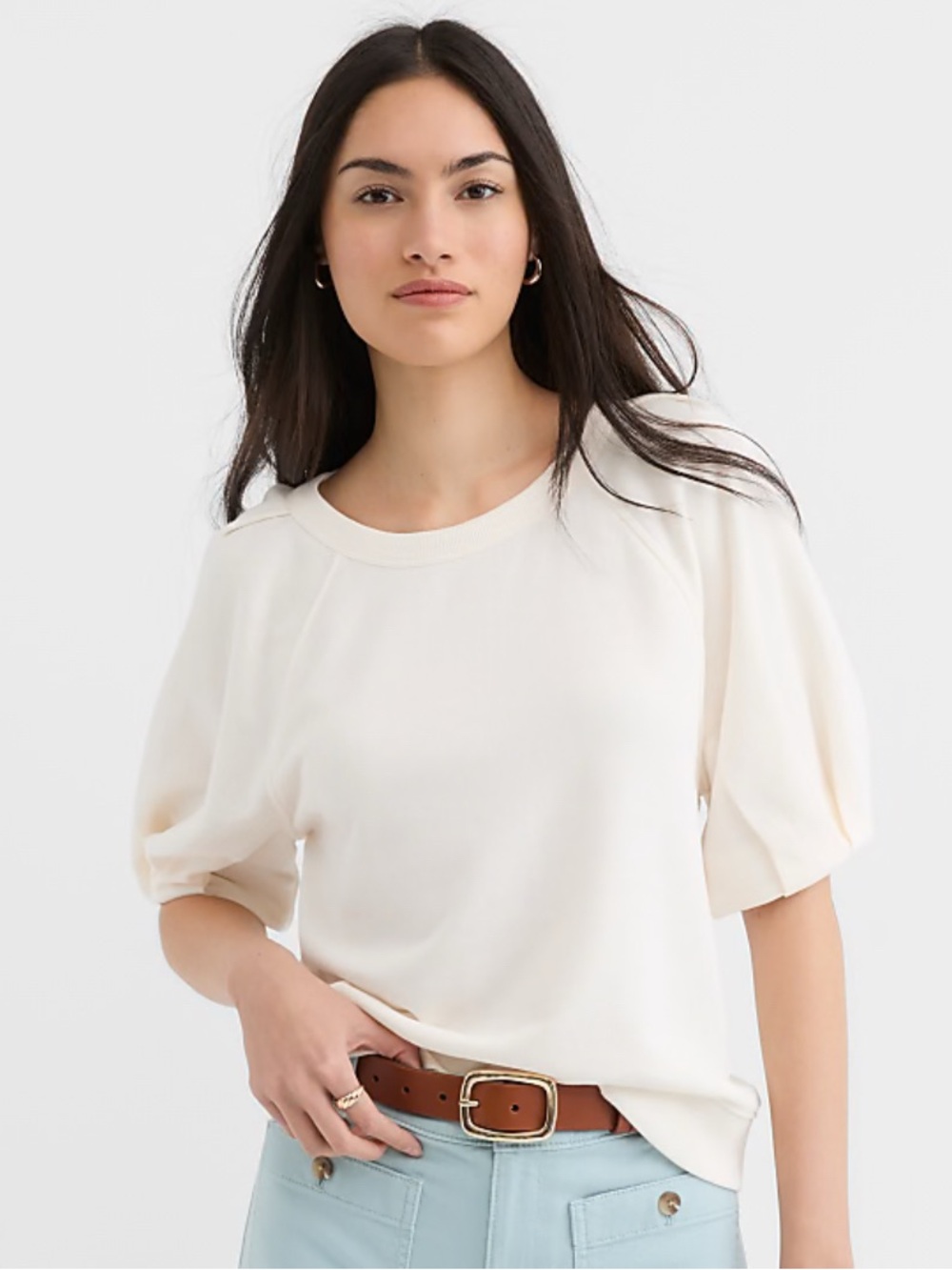 Loft Pleated Short Sleeve Shirt